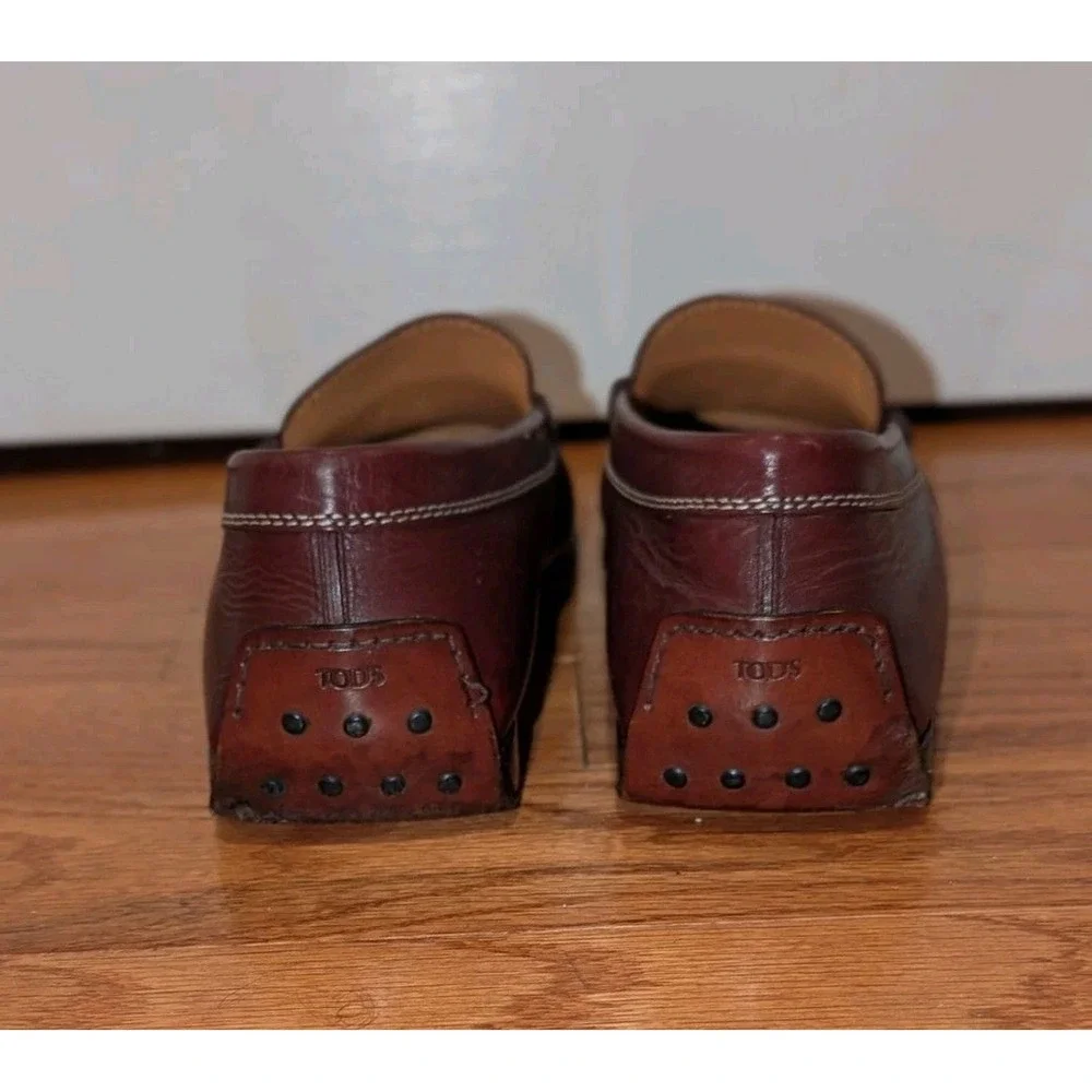 Tod's Italian Leather Penny Loafers Brown‎ Driving Shoes Men's 10 Made in Italy